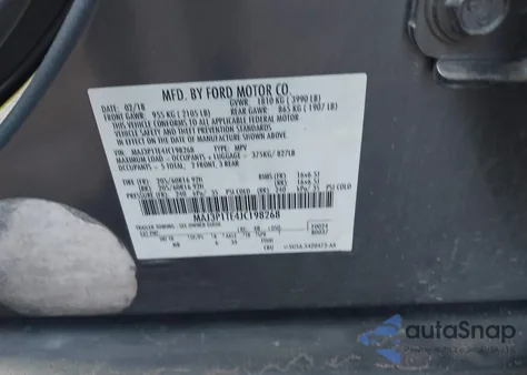 2018 Ford Ecosport Se from USA, damaged, VIN MAJ3P1TE4JC198268